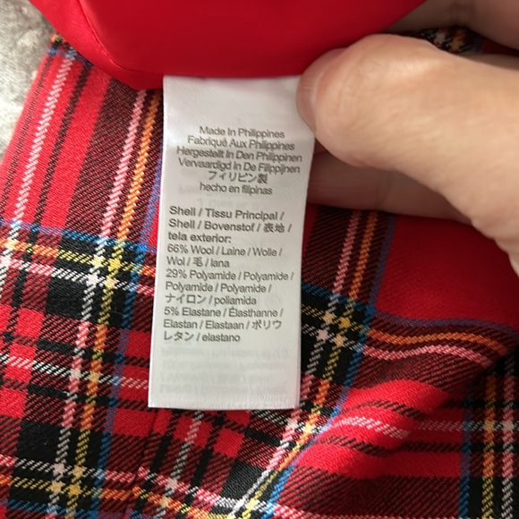 NEW J. Crew Red Tartan Plaid Wool Lined Pants Sz 4 - Picture 6 of 7